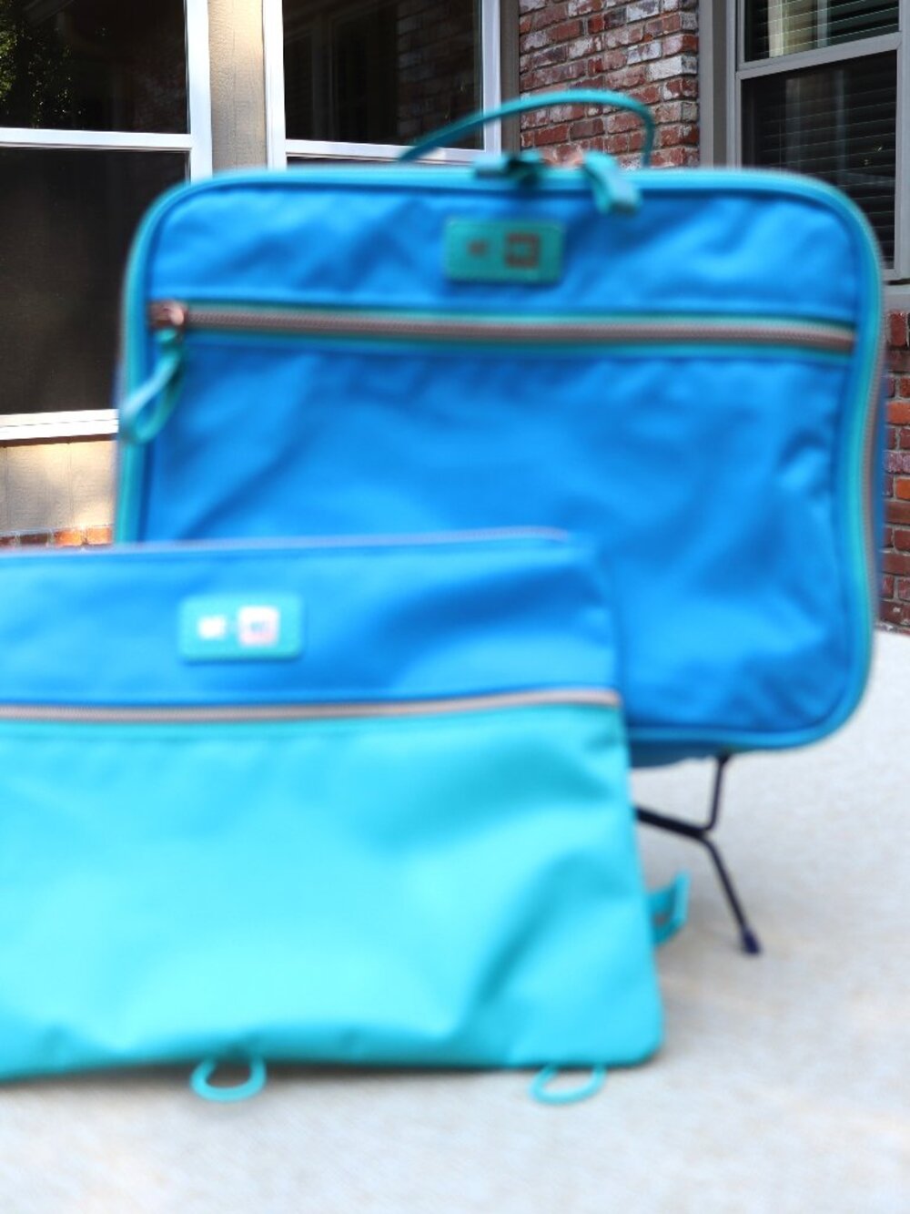 Me to We Blu and Turquoise Lunchbox and Pencil Case Duo
